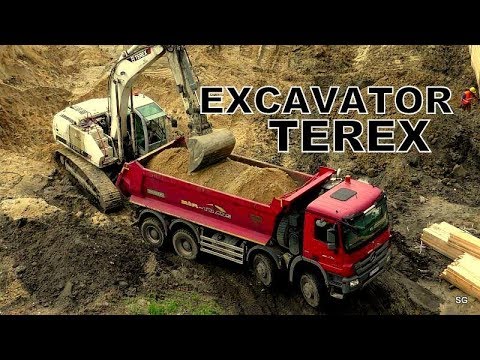 Koparka Terex w akcji - Terex excavator in action - Terex Bagger in aktion