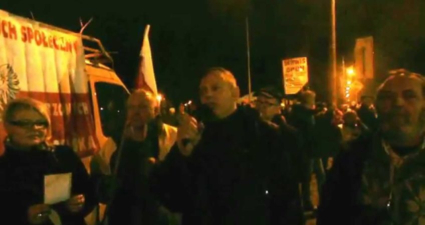 Protest górniczy w Bytomiu. Pomoc rolników z Łodzi. Miroslaw Korbasiewicz