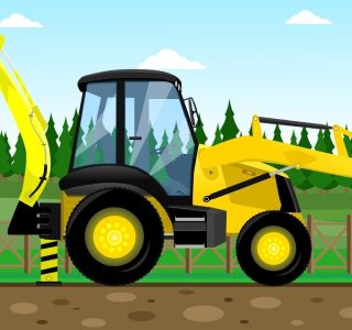 Koparko Ładowarka Ciężarówka Maszyny Budowlane Dla Dzieci Excavators And Trucks For Kids